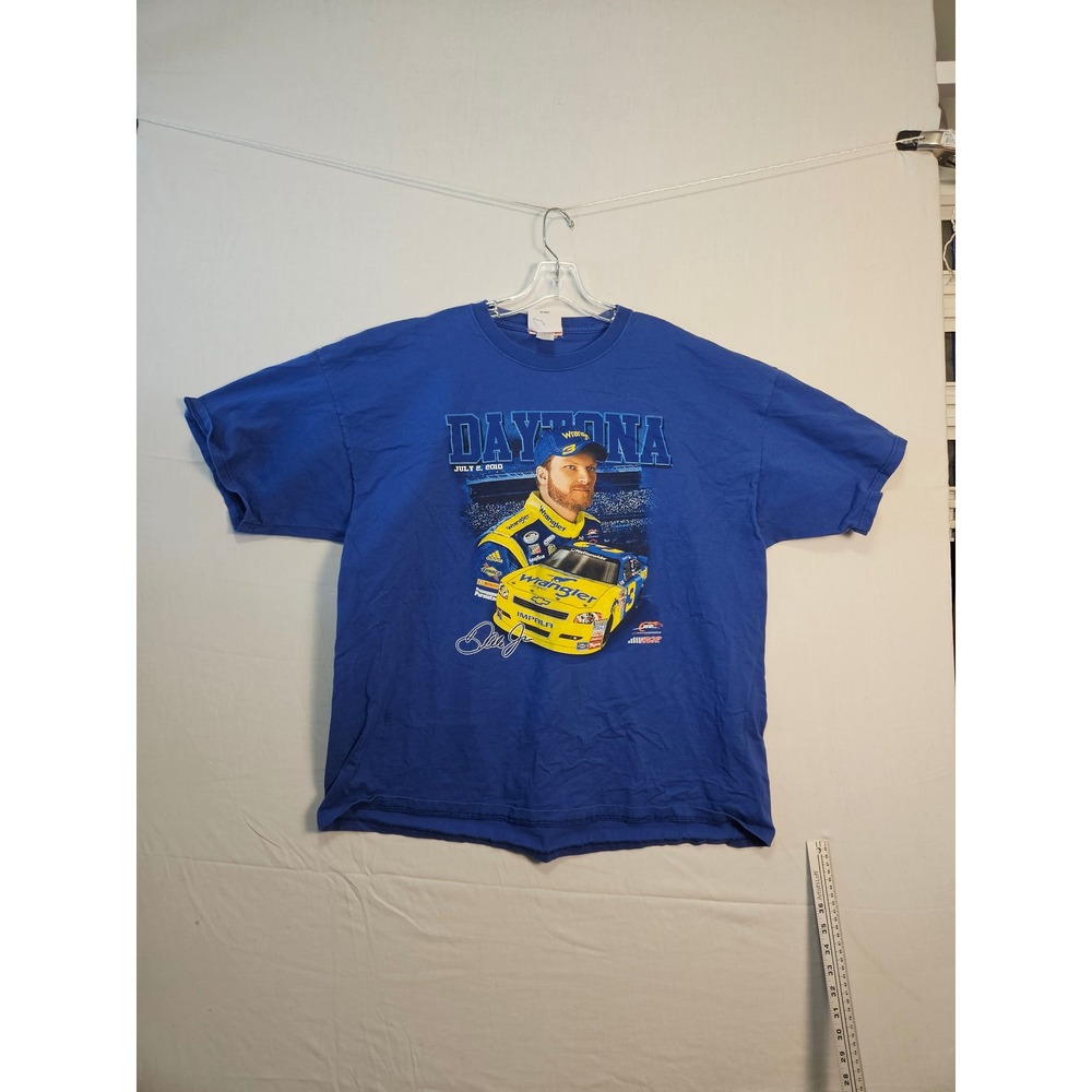 Chase Authentics Dale Earnhardt Jr Sr Daytona 2010 Blue Racing T-Shirt 3XL 3163